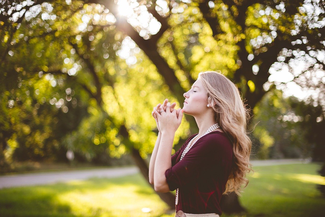 people, girl, praying